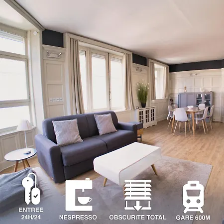 46 M2, Centre, Gare 600m, Prox Lille, Nespresso Apartment *